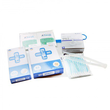 메디키트핸디 12종 휴대용 의료응급용품 PVC 구급상자 세트
