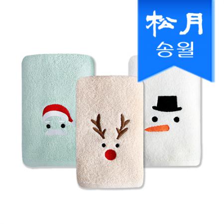 크리스마스 한정판 코튼 100% 캐릭터 프린트 손수건 세트