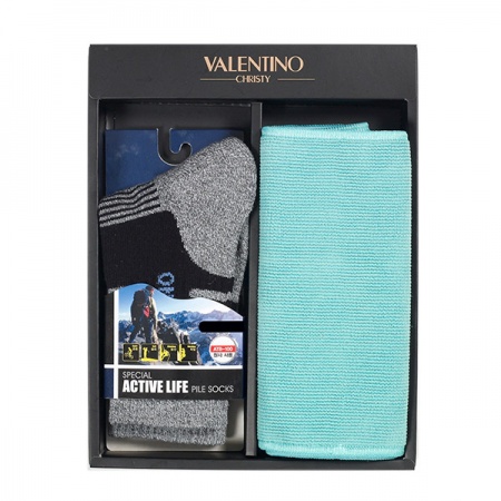 발렌티노 기능성 중목 등산양말 국시사타올 2종세트