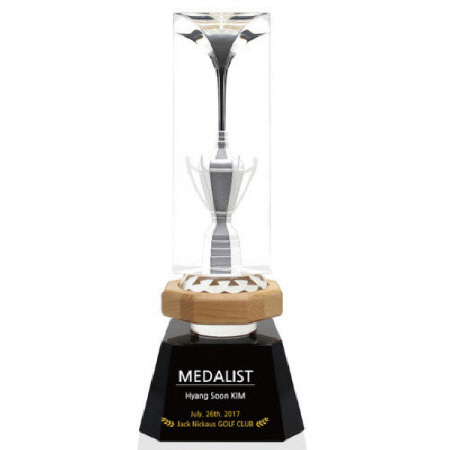 모던오피스 명품 우드&크리스탈 LED 트로피 제작