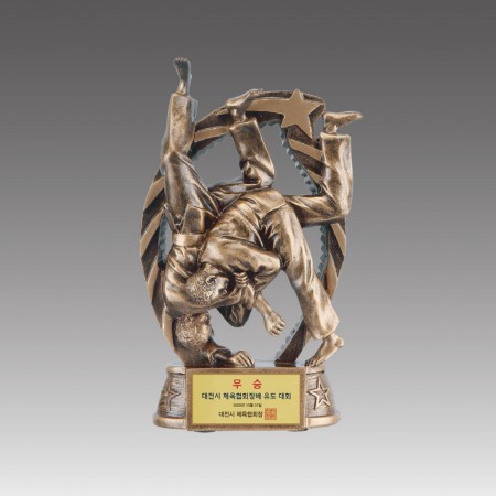 유도 트로피 제작 – 레진 트로피 G5124