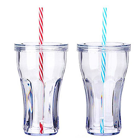 아이스라떼 540ml 빨대형 콜드컵 투명 텀블러