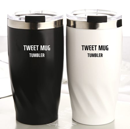 트윗머그형 이중스텐 텀블러 420ml 풀컬러 인쇄 판촉물 제작