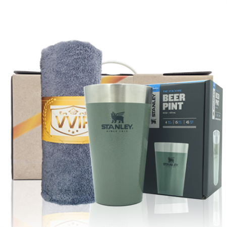스텐리 텀블러제작 안심생활건강세트 69호 스탠리 파인트컵+고려황제코마타올180g