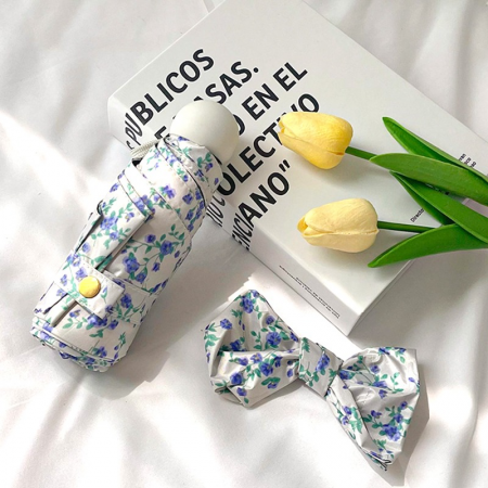 프리미엄 3단 자동 꽃무늬 경량 휴대용 우산