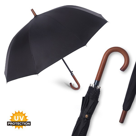 65 10K 양막 우드 곡자 자동 장우산 65 10K 양막 우드 곡자 자동 장우산