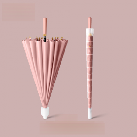 프리미엄 16K 골프 스트라이프 패턴 자동 장우산