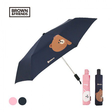 라인프렌즈 판촉물 제작 3단 자동우산 빼꼼