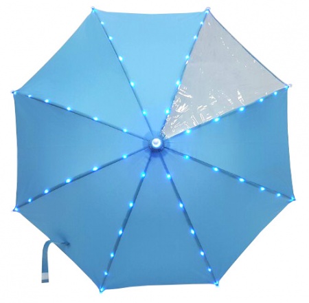 무지개 컬러 LED 조명 자동개폐 안전 우산 무지개 컬러 LED 조명 자동개폐 안전 우산