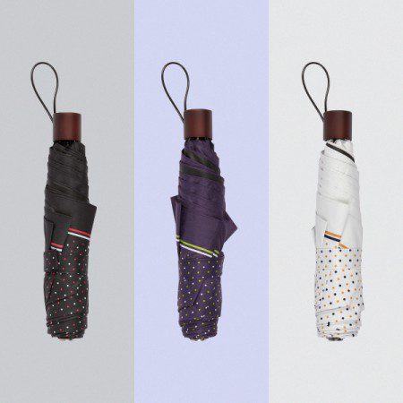 우산 홍보물 제작 – 아쿠아시티 3단 초경량 땡땡이 암막 우양산(자외선차단)