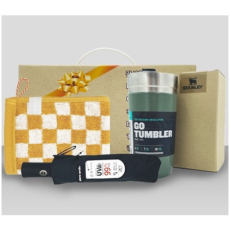 안심생활건강세트 28호 스탠리 고진공 텀블러+3단UV컬러암막완자우산+체스핸드타올 홍보물품제작 안심생활건강세트 28호 스탠리 고진공 텀블러+3단UV컬러암막완자우산+체스핸드타올 홍보물품제작