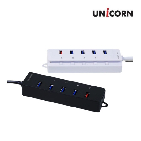 블랙 컴팩트 4포트 슬림형 USB 허브