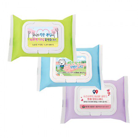 25매 베스트 3종 물티슈 캡형 관공서 판촉물