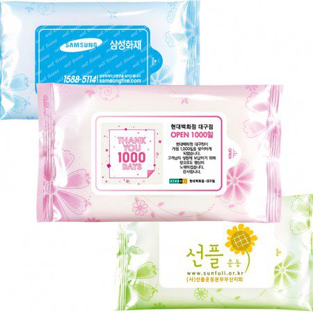 코스모스 블루&핑크&그린 10매 물티슈제작 코스모스 블루&핑크&그린 10매 물티슈제작