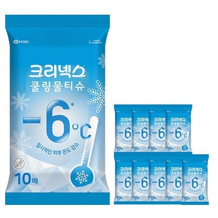 크리넥스 쿨링 물티슈제작 10매 홍보물