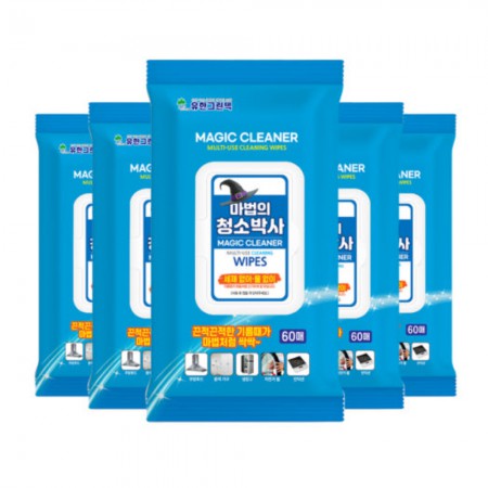 마법의 청소박사 대용량 휴대용 항균 클리닝 물티슈 마법의 청소박사 대용량 휴대용 항균 클리닝 물티슈