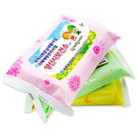 순수 3종 물티슈제작 30매 홍보물품